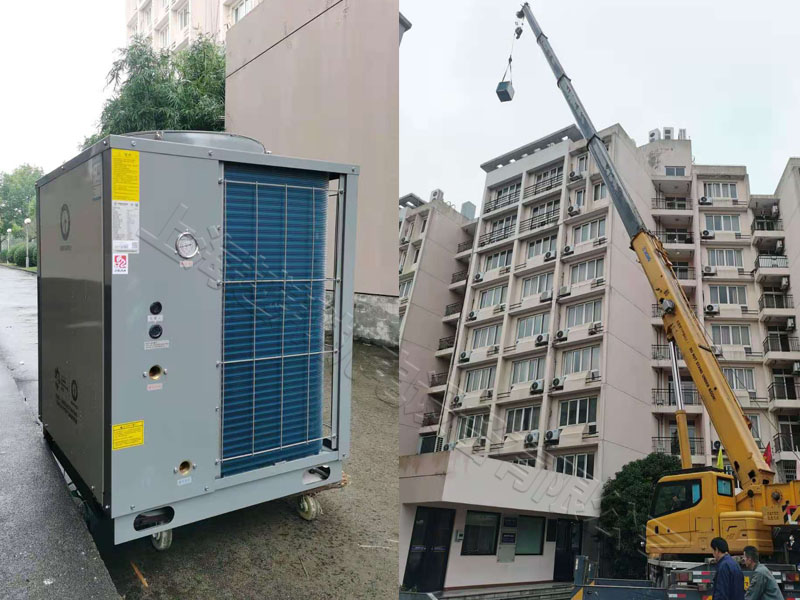 上海大學空氣源熱泵主機更換